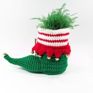 Elf Shoe Christmas Basket Decor