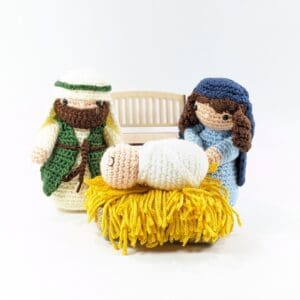 Crochet Nativity Set Holiday Decor