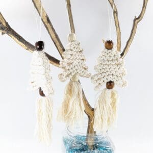 Boho Macramé Tree Christmas Ornaments