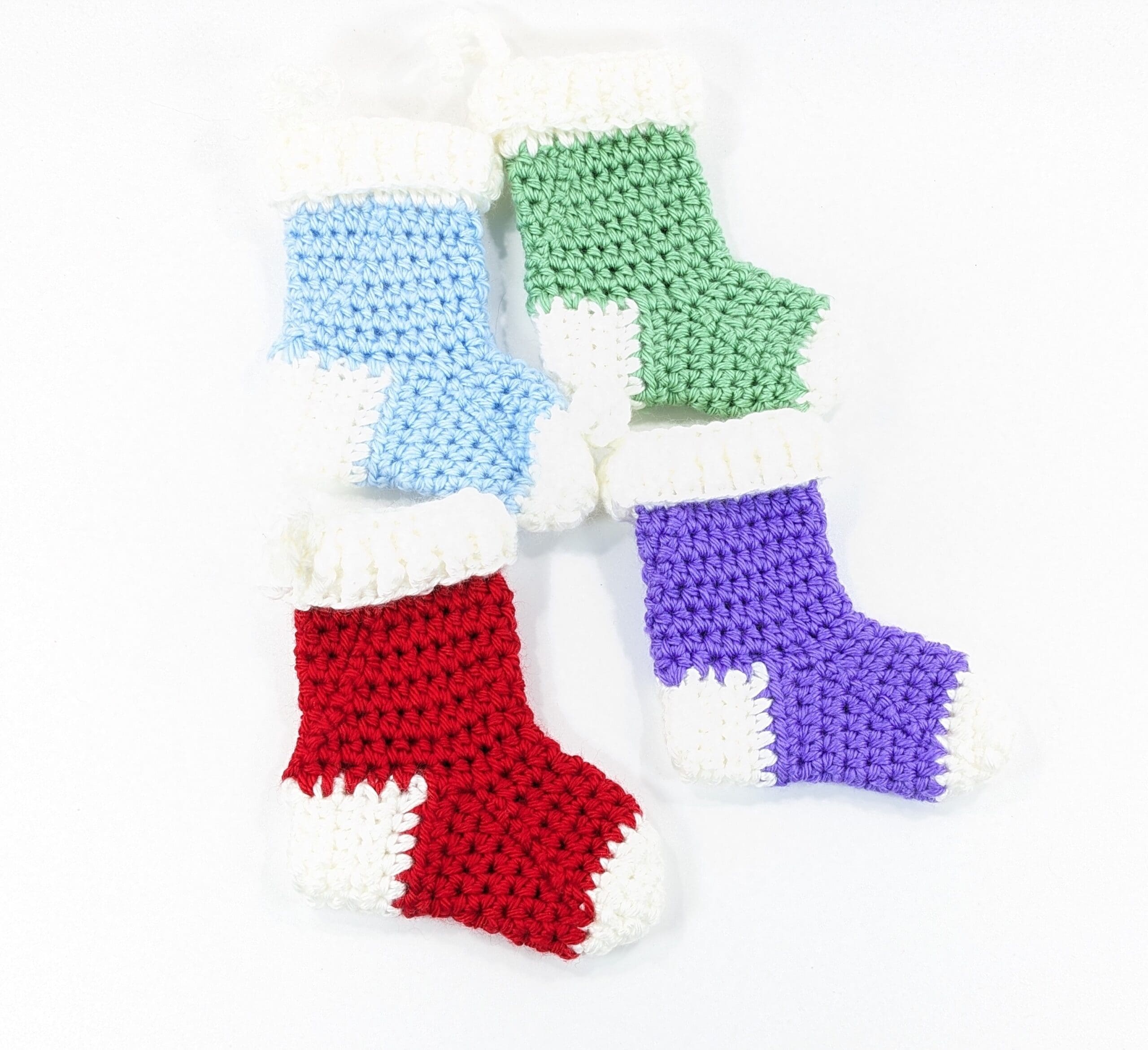 Mini crochet stocking christmas ornaments Mini crochet stocking christmas ornaments