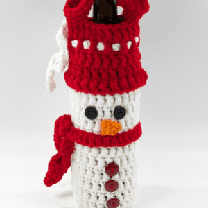 Snowman Bottle Tote Crochet Bag