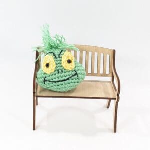 Grumpy Green Elf Crochet Clip On