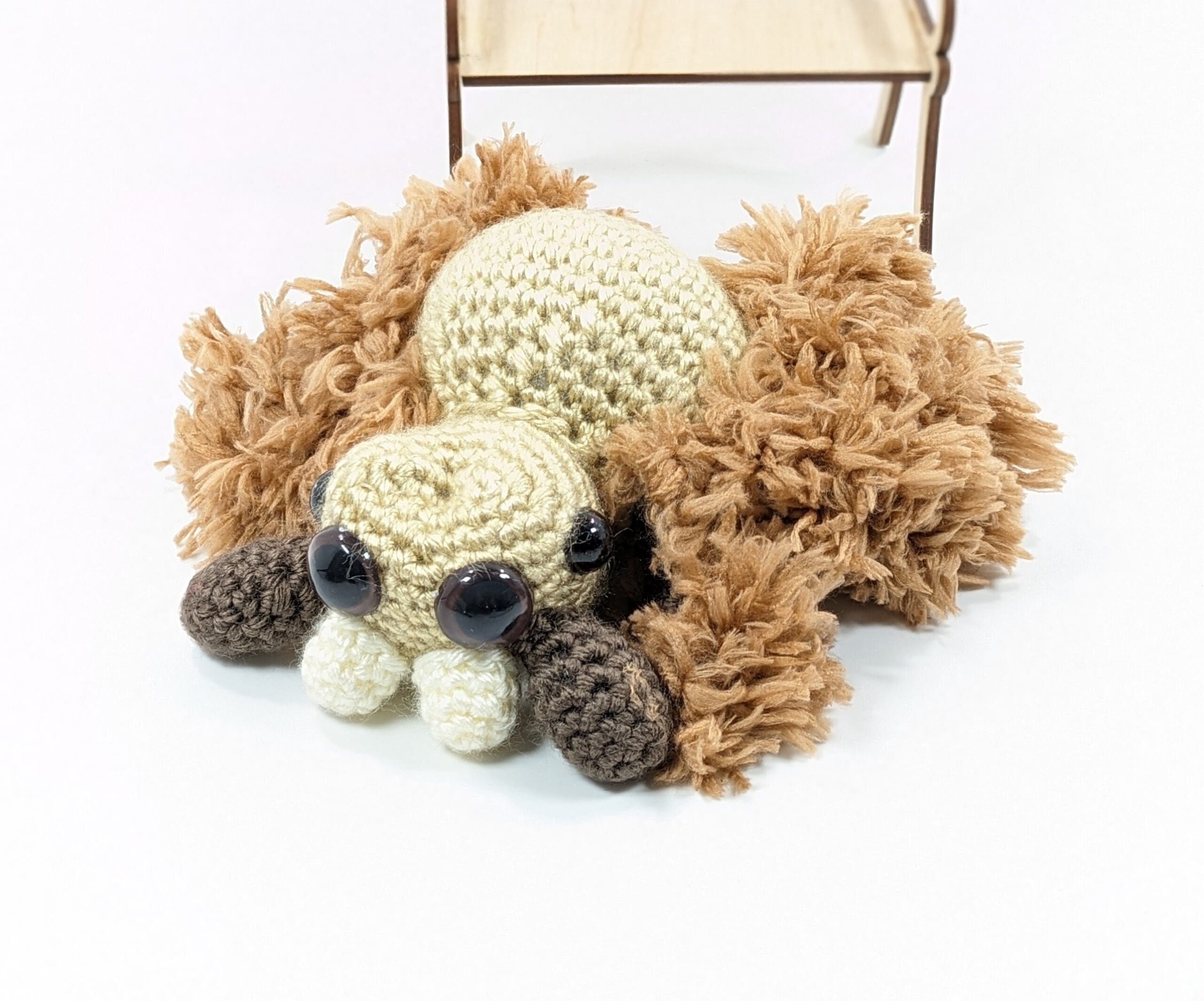 Spider fluffy brown crochet decor Spider fluffy brown crochet decor