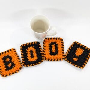 BOO! Coaster Halloween Crochet Set