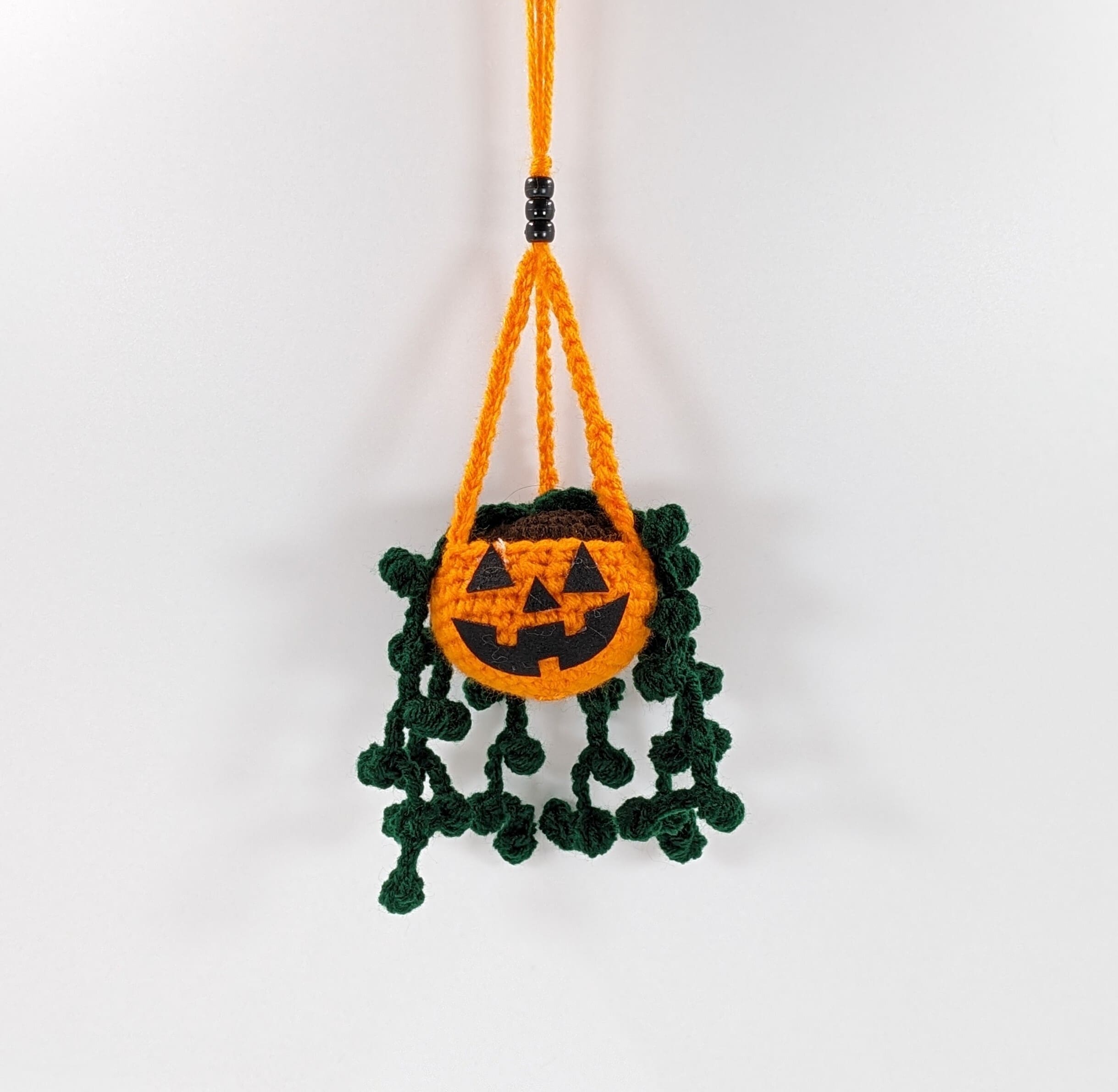 Pumpkin plant crochet car decor Pumpkin plant crochet car decor
