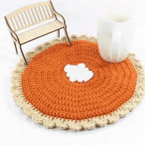 Plush Pumpkin Pie Crochet Place Mat