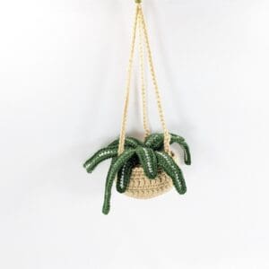 Mini Spider Plant Crochet Hanging Decor