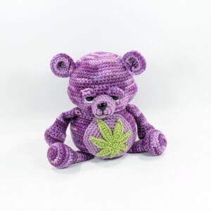 Don't Care Bear Crochet Stash Jar