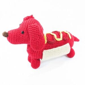 Hot Dog Crochet Plush Puppy Toy