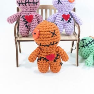 Voodoo Doll Keyring Crochet Clip-on