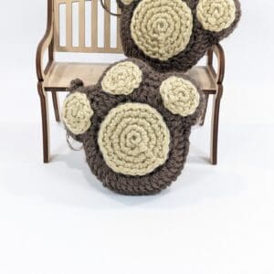 Puppy Paw Crochet Keyring Clip-on