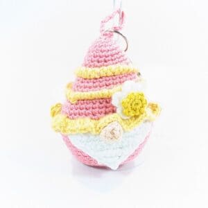 Spring Gnome Crochet Key Ring