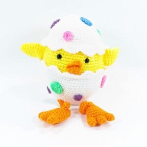 Crochet Plush Easter Egg Chick Toy