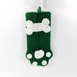 Dog stocking crochet christmas decor