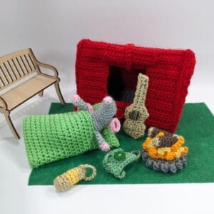 Mouse Goes Camping Crochet Play Set