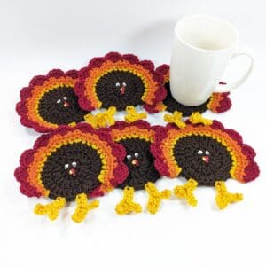 Thanksgiving Turkey Coaster Set