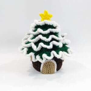 Christmas tree house jar