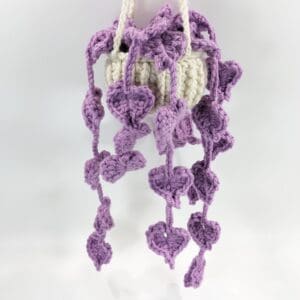 Purple Hanging Plant Crochet Decor