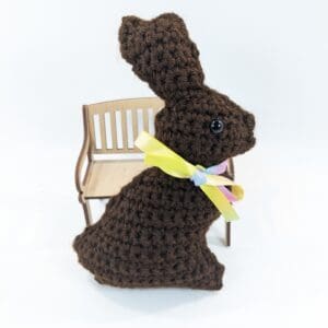 Mini Chocolate Bunny Crochet Toy Decor