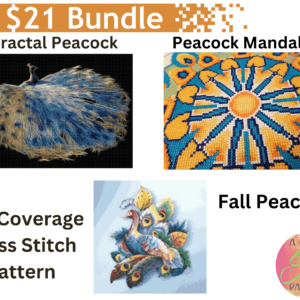 Peacock Cross Stitch Pattern Bundle