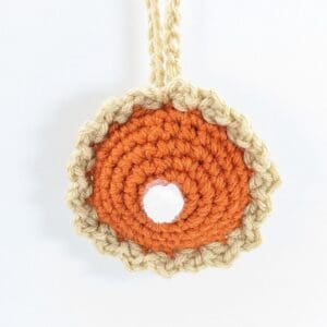 Pumpkin pie plush car decor