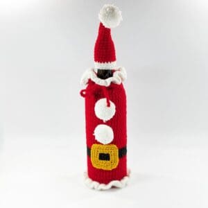 Sant Bottle Cozy Crochet Decor