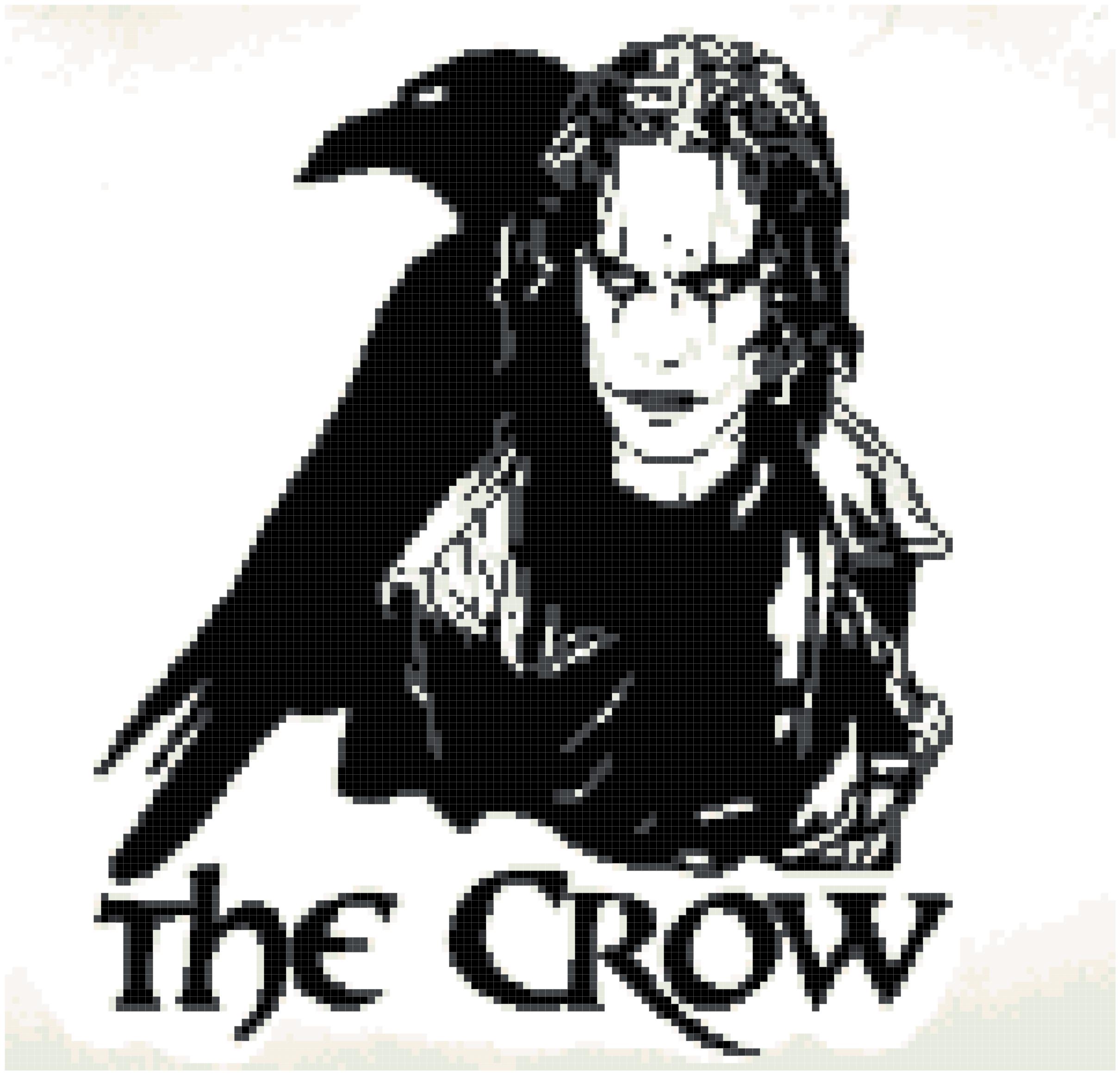 The crow movie cross stitch pattern (pdf download) The crow