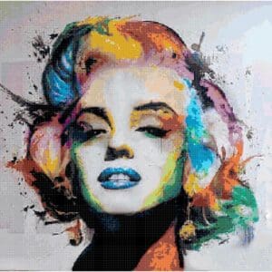 Watercolor Marilyn Cross Stitch Pattern