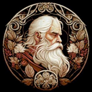 Aging Santa Cross Stitch Pattern