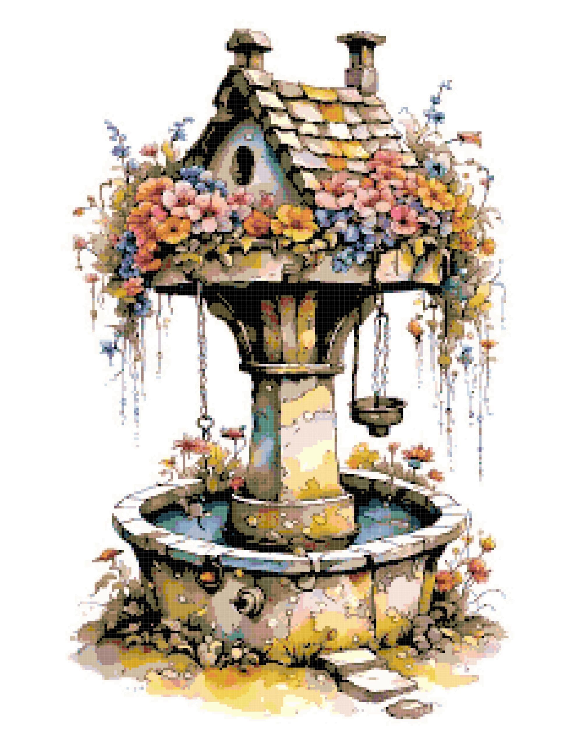 Bird house cross stitch pattern by a cross stitch pattern Bird house cross stitch pattern