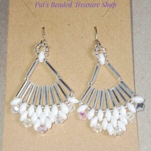 Breathtaking White Beaded Fan