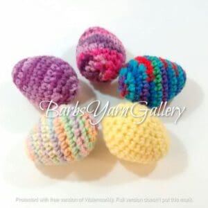 Crochet assorted easter egg set