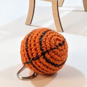 Basketball Keyring Crochet Clip-on