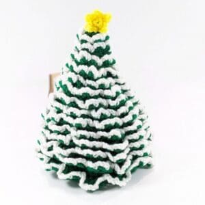 Snowy Christmas Tree Crochet Decor