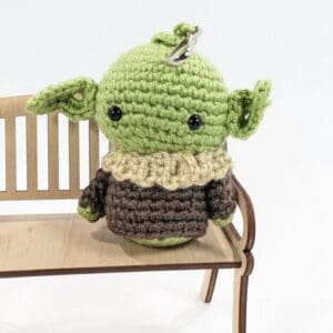 Alian Plush Keyring Crochet Clip-on