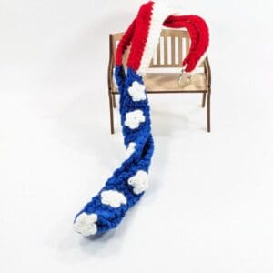 Patriotic Lanyard Crochet Keyring
