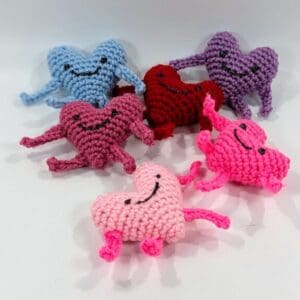 Valentine happy heart crochet set