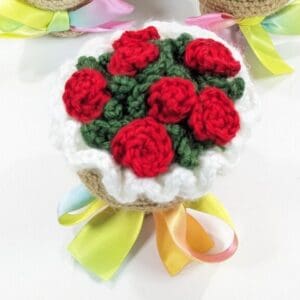 Mini Rose Bouquet Crochet Gift