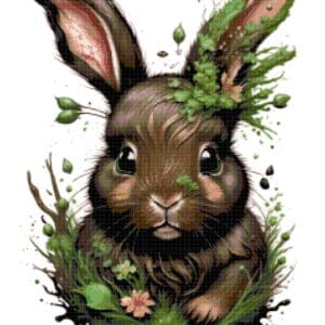 Dripping Rabbit 2 Cross Stitch Pattern