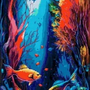 Fish Tank Cross Stitch Pattern