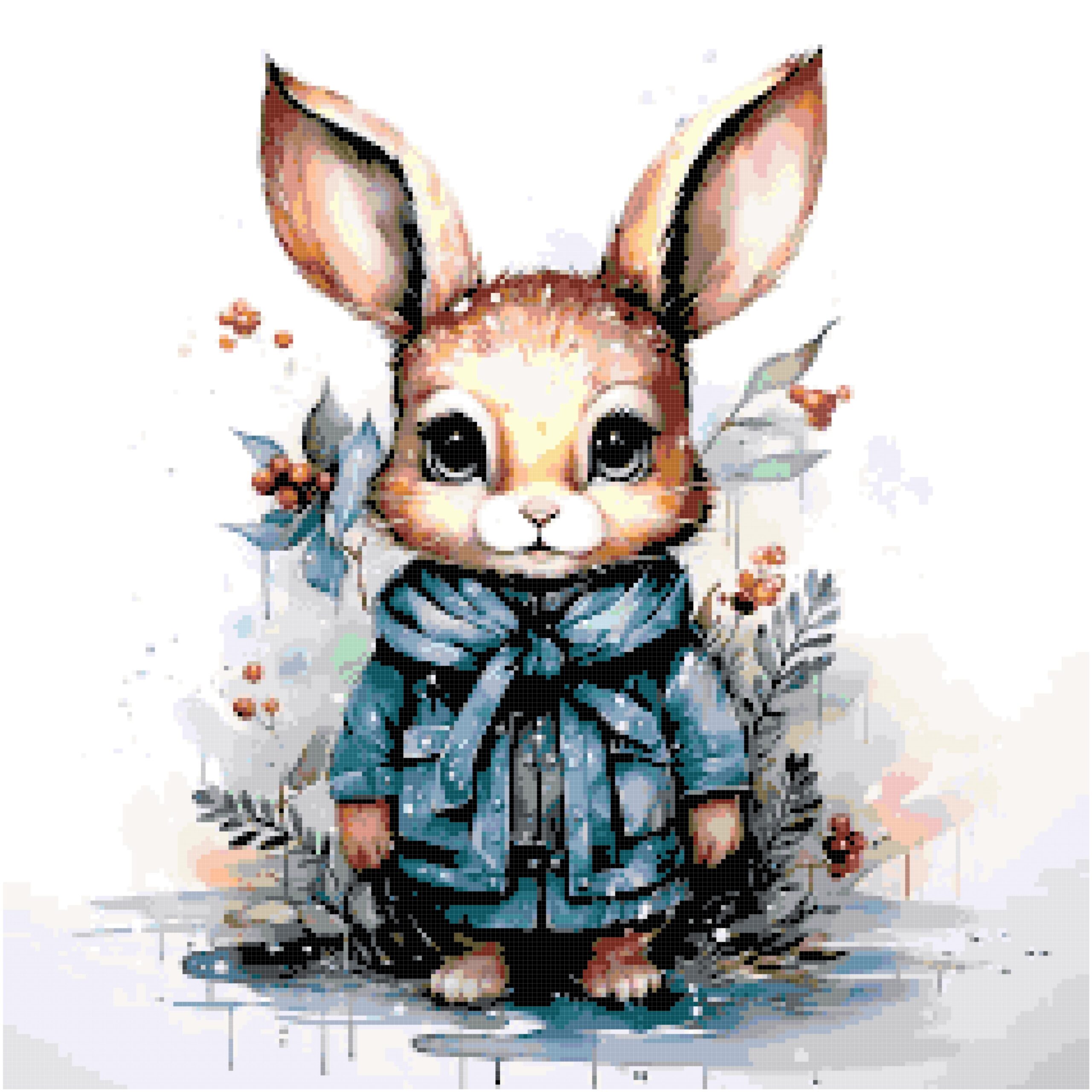 Fox boy cross stitch pattern Fox boy