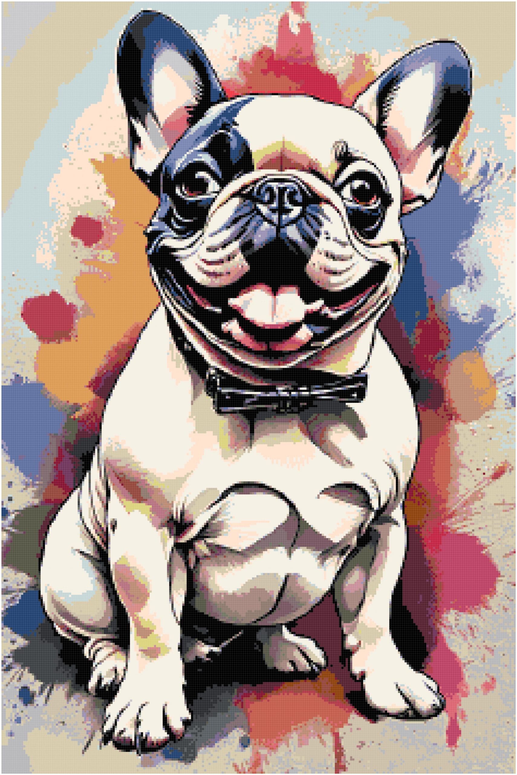Frenchie dog cross stitch pattern by a cross stitch pattern Frenchie dog cross stitch pattern