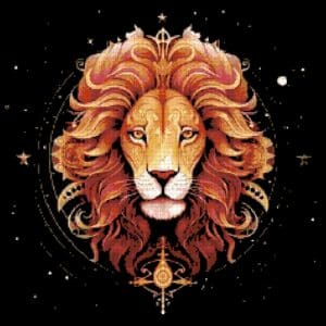 Galaxy Lion Cross Stitch Pattern