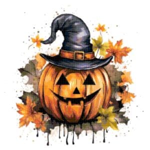 Halloween Pumpkin 2 Cross Stitch Pattern