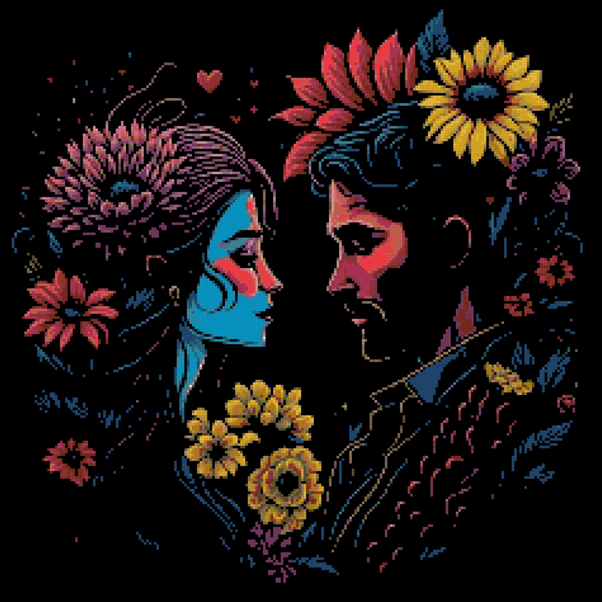 Him & her 2 cross stitch pattern Him & her 2