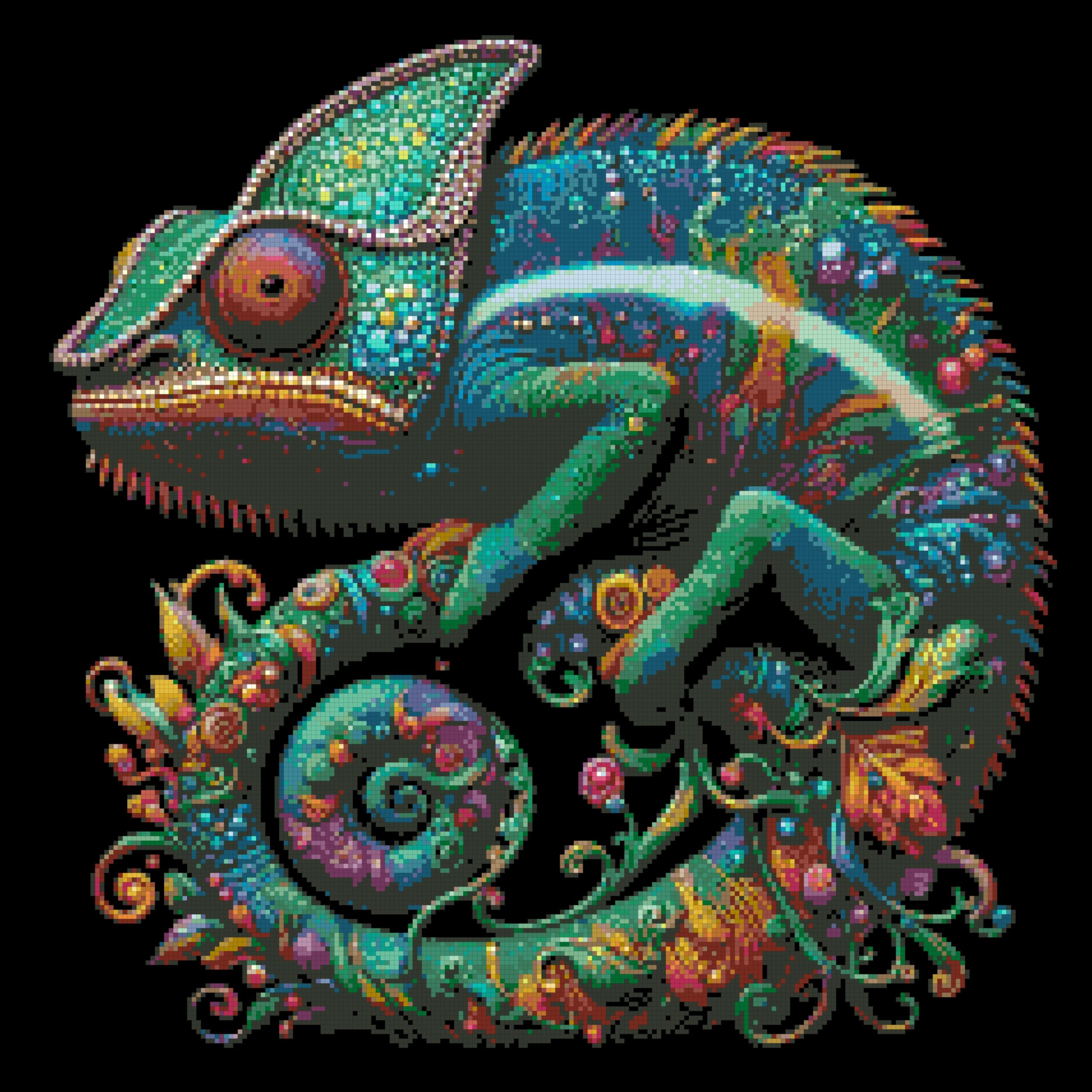 Lizard cross stitch pattern Lizard cross stitch