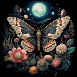 Moth 1 Cross Stitch Pattern
