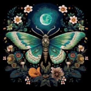 Moth 2 Cross Stitch Pattern