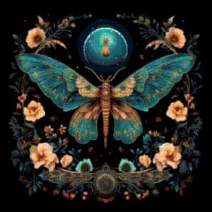 Moth 3 Cross Stitch Pattern