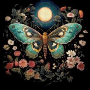 Moth 4 Cross Stitch Pattern